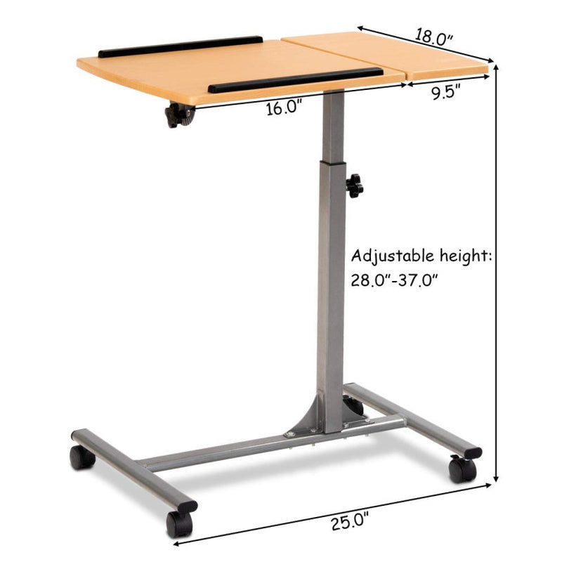 Adjustable Laptop Desk with Stand Holder and Wheels